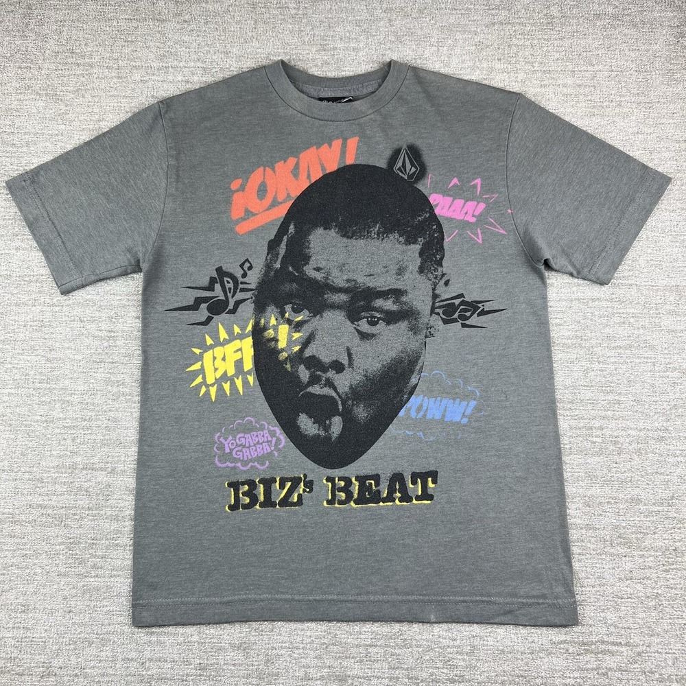 Vintage Yo Gabba Gabba Biz Markie Volcom Shirt Bizs Beat SZ Small Retro Rap Tee